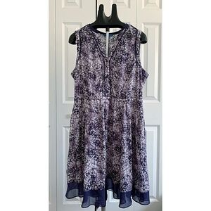 VERA WANG Sz XL  Garden Flower Sleeveless Boho Dress